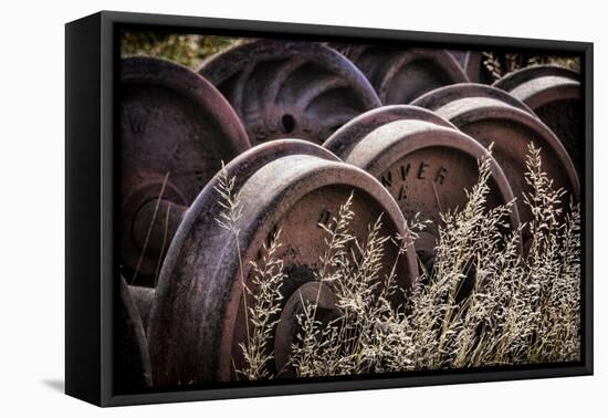 Vintage Train Yard II-Kathy Mahan-Framed Premier Image Canvas