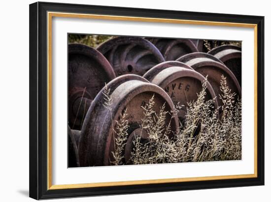 Vintage Train Yard II-Kathy Mahan-Framed Photographic Print