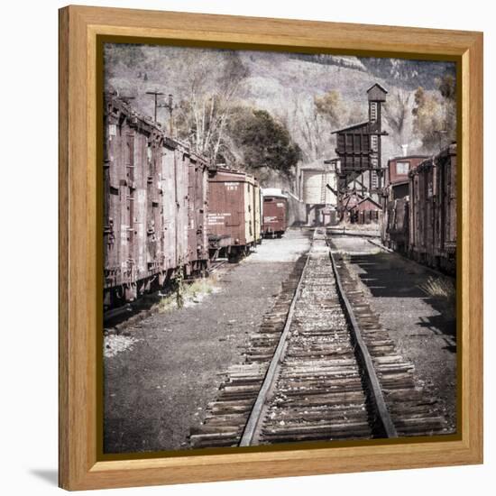 Vintage Train Yard III-Kathy Mahan-Framed Premier Image Canvas
