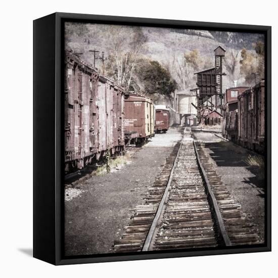 Vintage Train Yard III-Kathy Mahan-Framed Premier Image Canvas
