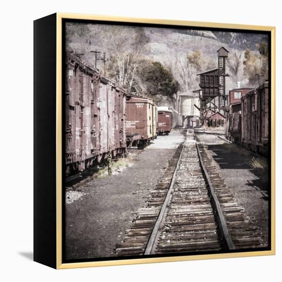 Vintage Train Yard III-Kathy Mahan-Framed Premier Image Canvas