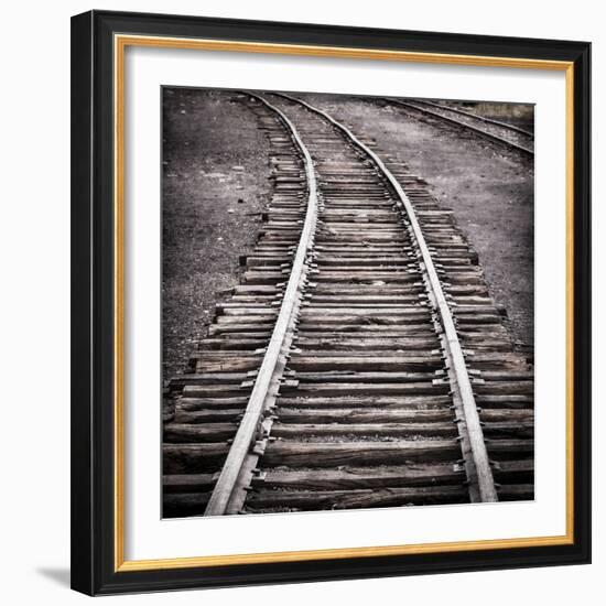 Vintage Train Yard IV-Kathy Mahan-Framed Photographic Print