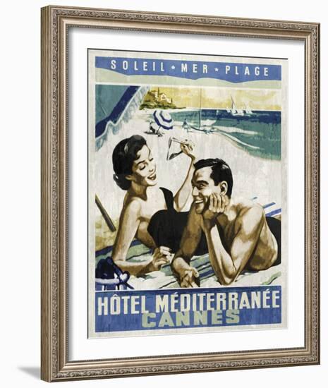 Vintage Travel Cannes-The Portmanteau Collection-Framed Giclee Print