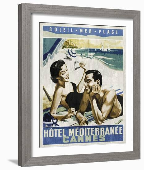 Vintage Travel Cannes-The Portmanteau Collection-Framed Giclee Print