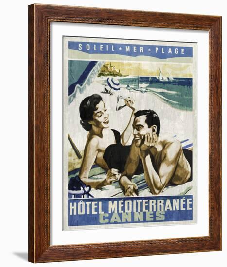 Vintage Travel Cannes-The Portmanteau Collection-Framed Giclee Print