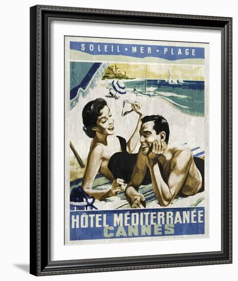 Vintage Travel Cannes-The Portmanteau Collection-Framed Giclee Print