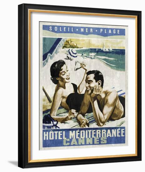 Vintage Travel Cannes-The Portmanteau Collection-Framed Giclee Print