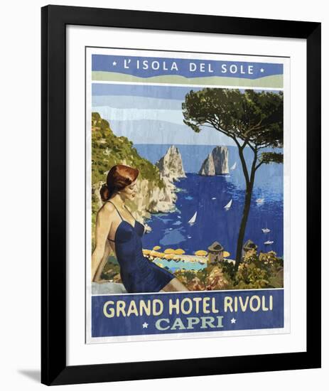 Vintage Travel Capri-The Portmanteau Collection-Framed Giclee Print