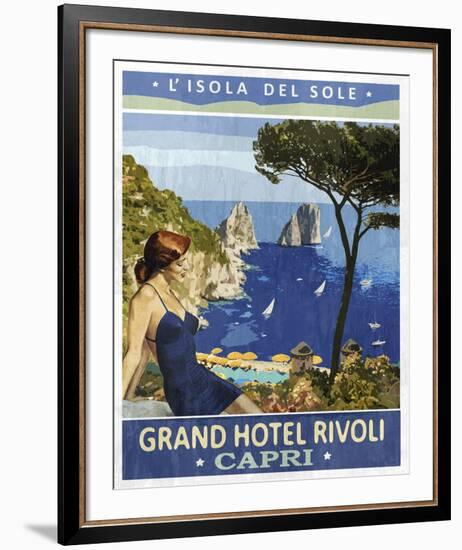 Vintage Travel Capri-The Portmanteau Collection-Framed Giclee Print