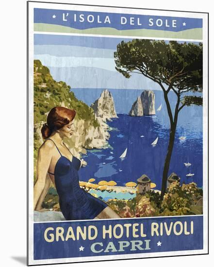 Vintage Travel Capri-The Portmanteau Collection-Mounted Giclee Print