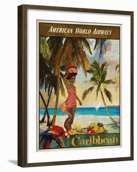 Vintage Travel Caribbean-The Portmanteau Collection-Framed Giclee Print