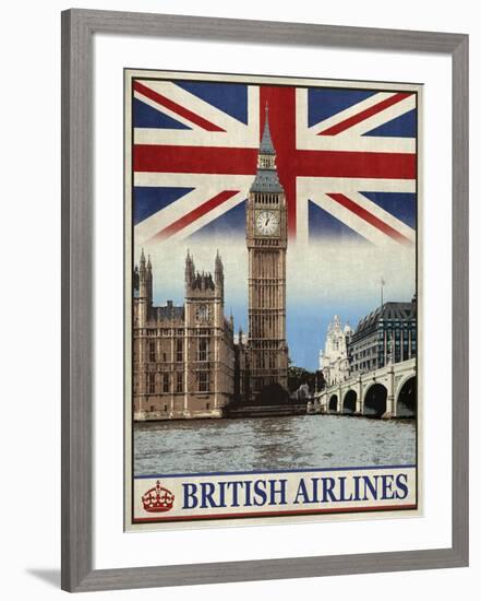 Vintage Travel London-The Portmanteau Collection-Framed Giclee Print