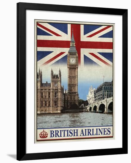 Vintage Travel London-The Portmanteau Collection-Framed Giclee Print