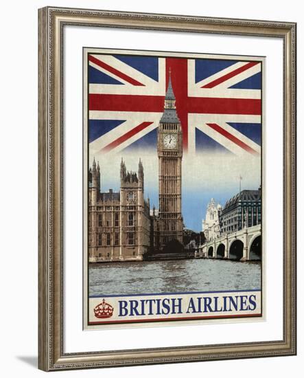 Vintage Travel London-The Portmanteau Collection-Framed Giclee Print