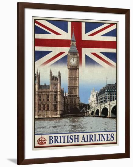 Vintage Travel London-The Portmanteau Collection-Framed Giclee Print