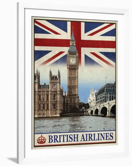 Vintage Travel London-The Portmanteau Collection-Framed Giclee Print