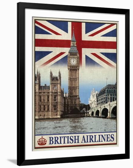 Vintage Travel London-The Portmanteau Collection-Framed Giclee Print