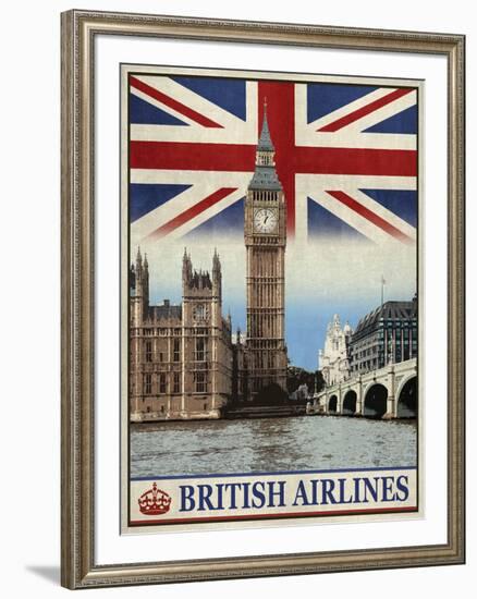 Vintage Travel London-The Portmanteau Collection-Framed Giclee Print