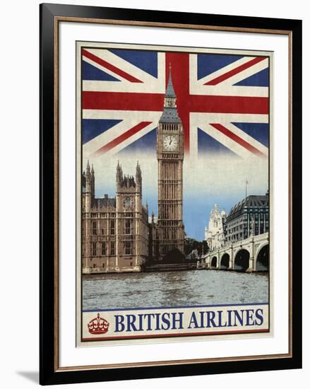 Vintage Travel London-The Portmanteau Collection-Framed Giclee Print