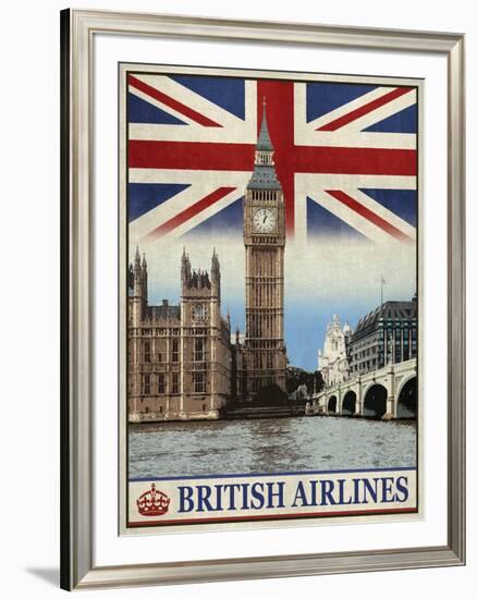 Vintage Travel London-The Portmanteau Collection-Framed Giclee Print