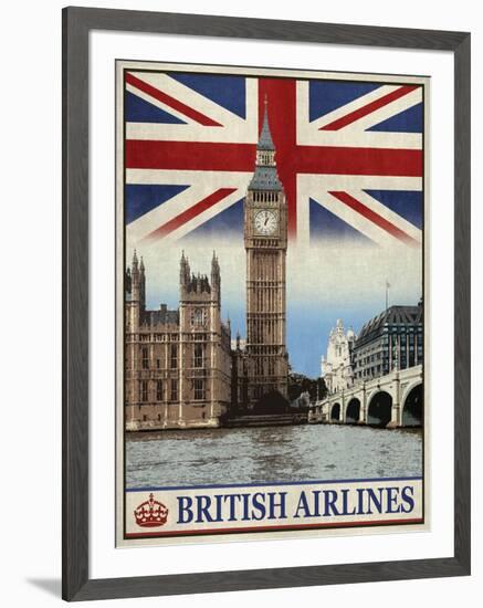 Vintage Travel London-The Portmanteau Collection-Framed Giclee Print