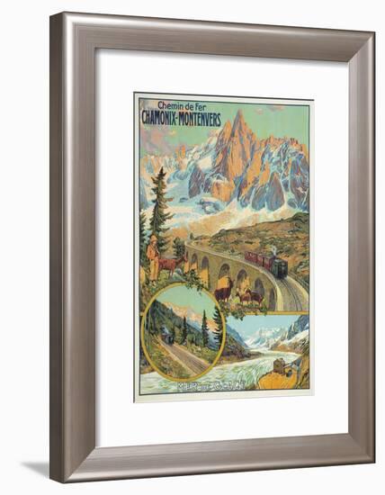 Vintage Travel Poster for Chamonix, France-null-Framed Art Print