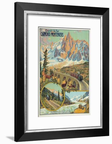 Vintage Travel Poster for Chamonix, France-null-Framed Art Print