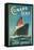 Vintage Travel Poster for Cunard Line-null-Framed Stretched Canvas