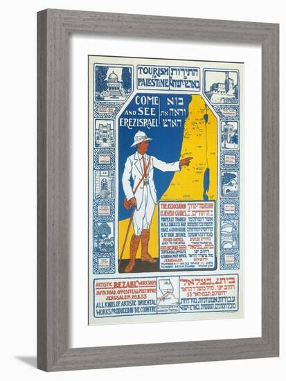 Vintage Travel Poster for Israel-null-Framed Premium Giclee Print