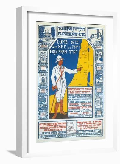 Vintage Travel Poster for Israel-null-Framed Premium Giclee Print