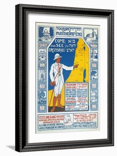 Vintage Travel Poster for Israel-null-Framed Premium Giclee Print