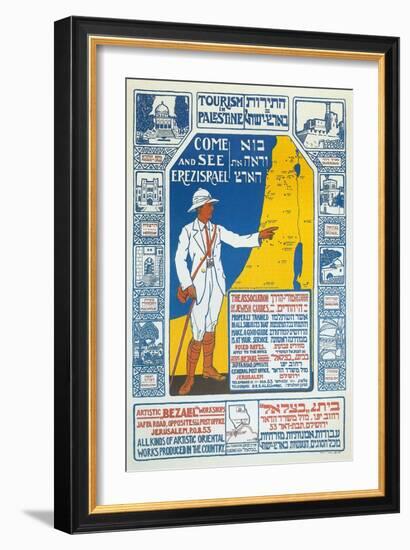 Vintage Travel Poster for Israel-null-Framed Premium Giclee Print