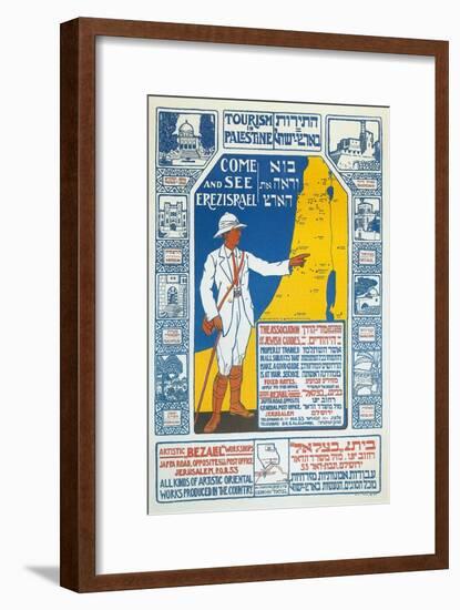 Vintage Travel Poster for Israel-null-Framed Art Print