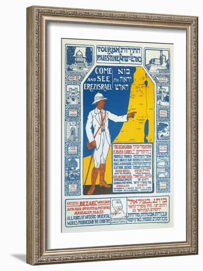 Vintage Travel Poster for Israel-null-Framed Art Print