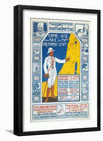 Vintage Travel Poster for Israel-null-Framed Art Print