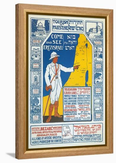 Vintage Travel Poster for Israel-null-Framed Stretched Canvas