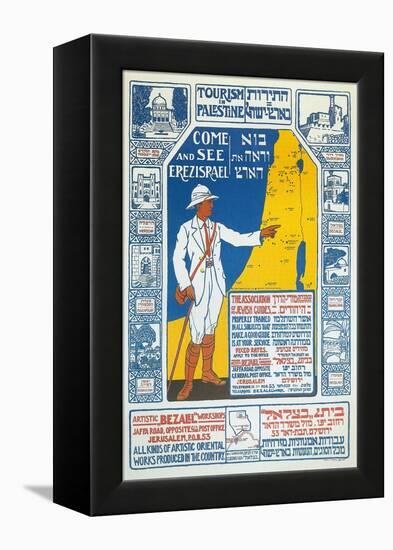 Vintage Travel Poster for Israel-null-Framed Stretched Canvas