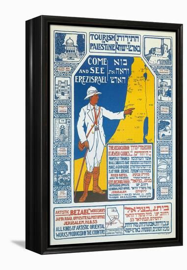 Vintage Travel Poster for Israel-null-Framed Stretched Canvas