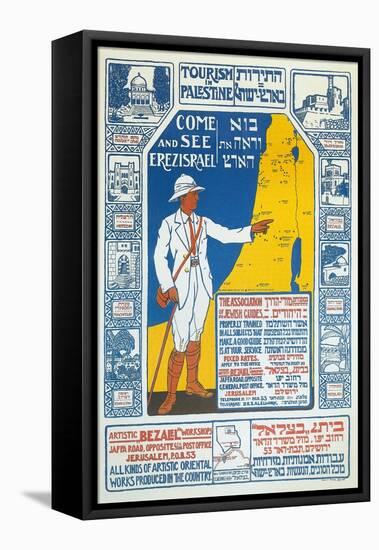 Vintage Travel Poster for Israel-null-Framed Stretched Canvas