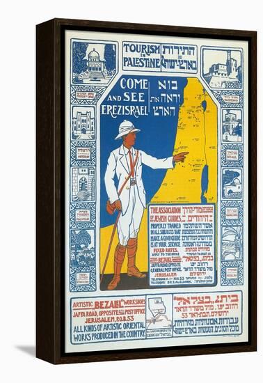 Vintage Travel Poster for Israel-null-Framed Stretched Canvas