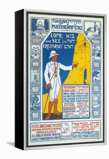 Vintage Travel Poster for Israel-null-Framed Stretched Canvas