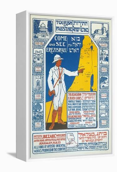 Vintage Travel Poster for Israel-null-Framed Stretched Canvas