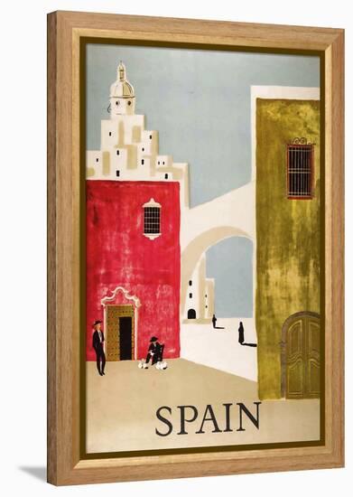 Vintage Travel to Spain-null-Framed Premier Image Canvas