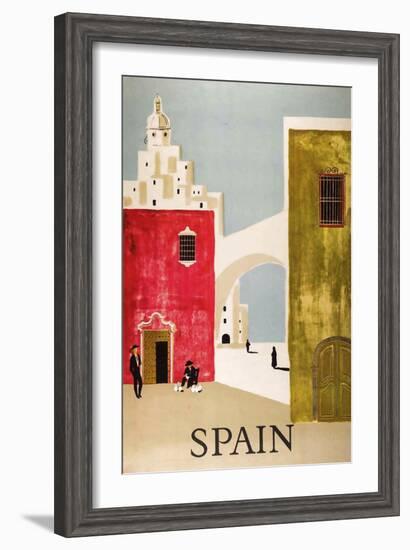 Vintage Travel to Spain-null-Framed Giclee Print