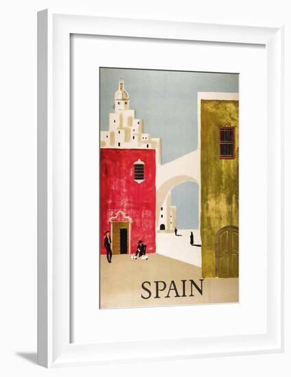 Vintage Travel to Spain-null-Framed Giclee Print