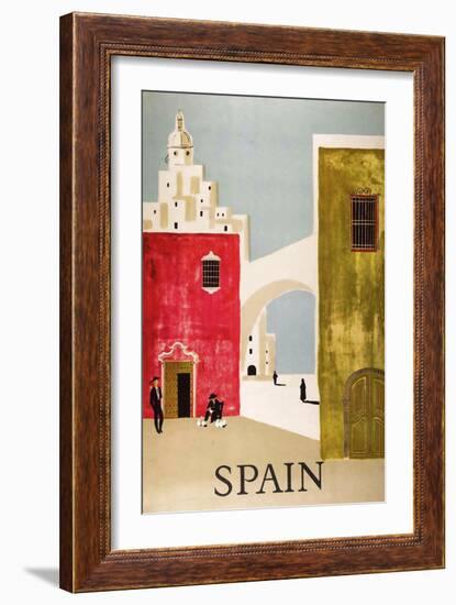 Vintage Travel to Spain-null-Framed Giclee Print