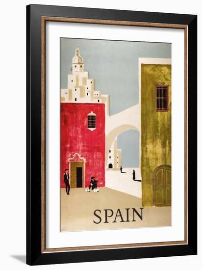 Vintage Travel to Spain-null-Framed Giclee Print