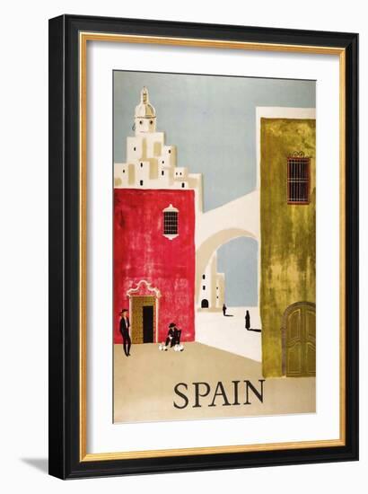 Vintage Travel to Spain-null-Framed Giclee Print