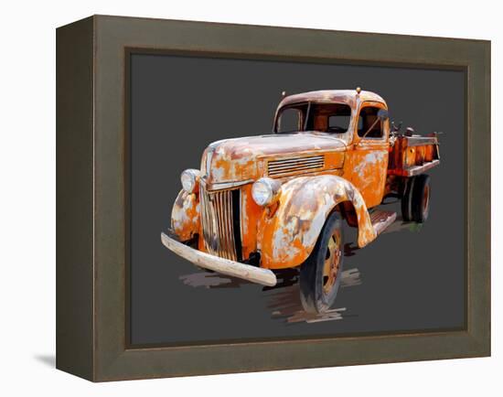 Vintage Truck V-Emily Kalina-Framed Stretched Canvas