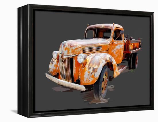 Vintage Truck V-Emily Kalina-Framed Stretched Canvas